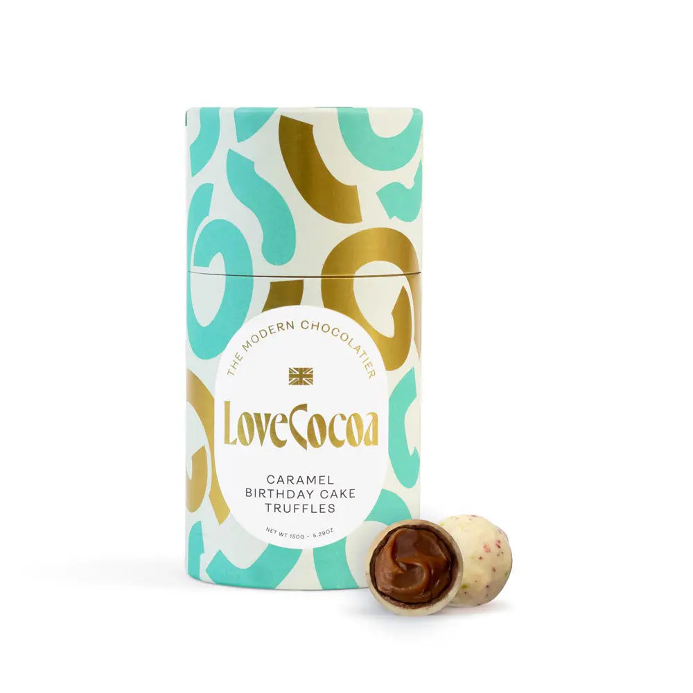 Caramel Birthday Cake Chocolate Truffles - Love Cocoa