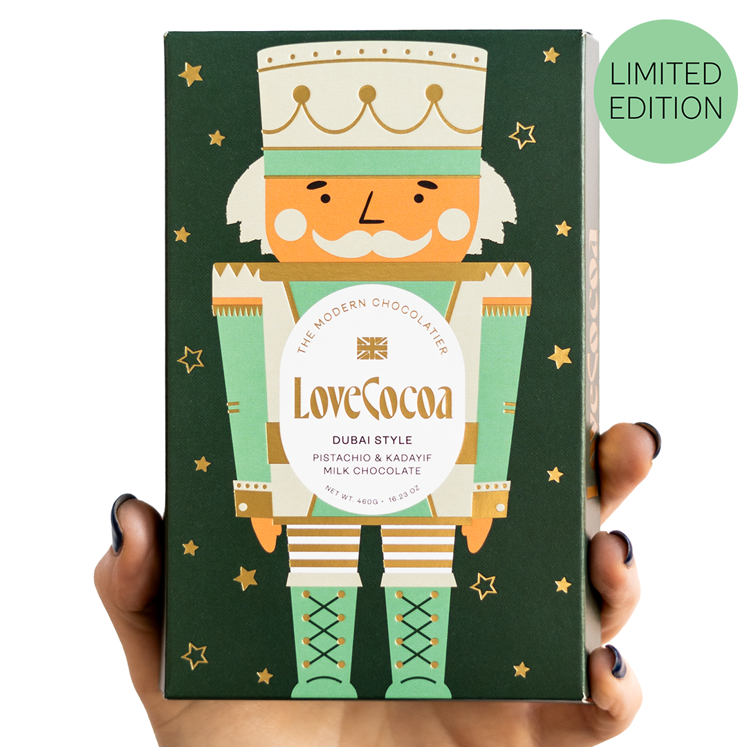 LIMITED EDITION Festive Dubai Chocolate Pistachio & Kadayif Milk Chocolate Bar Love Cocoa