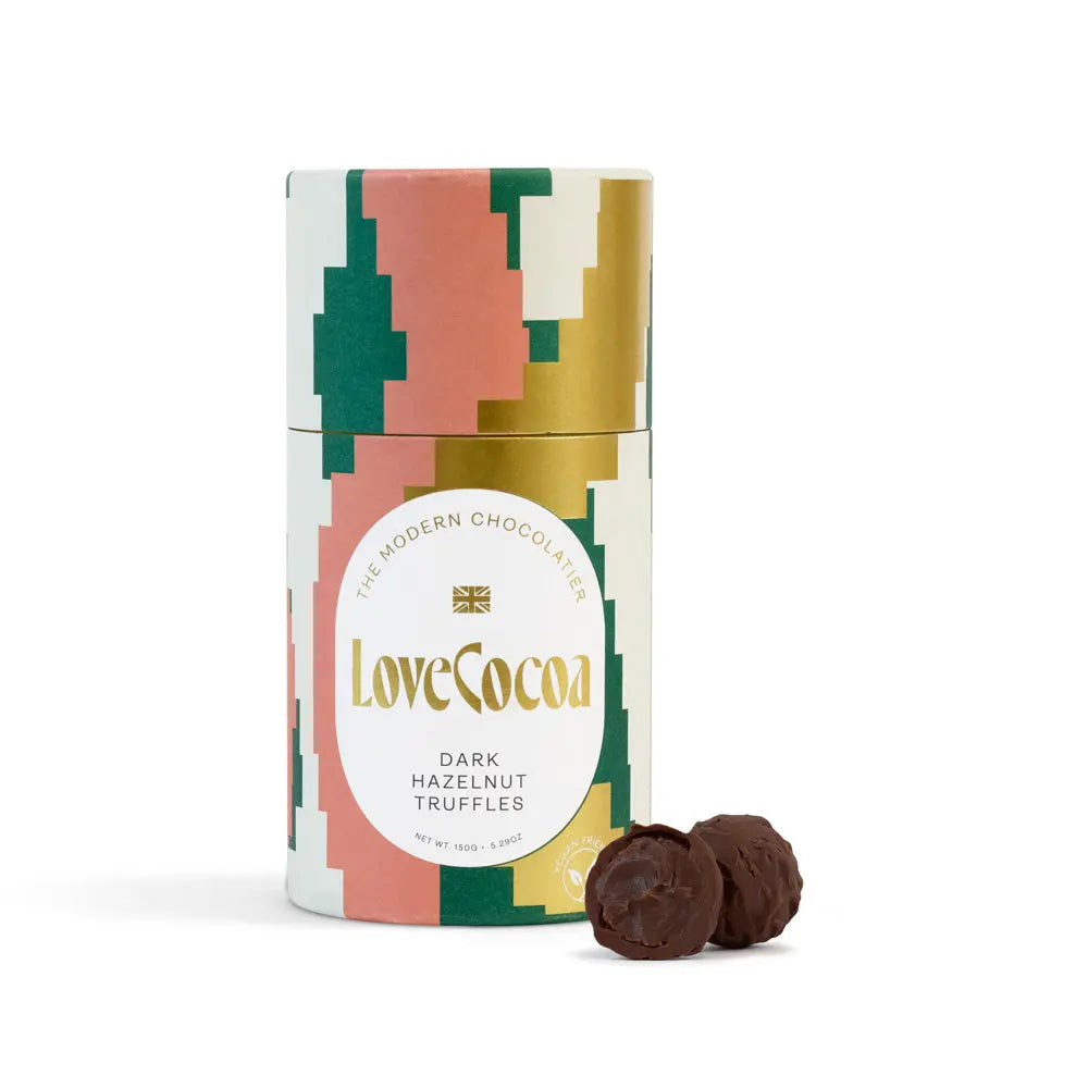 Dark Chocolate Hazelnut Truffles (Vegan) - Love Cocoa
