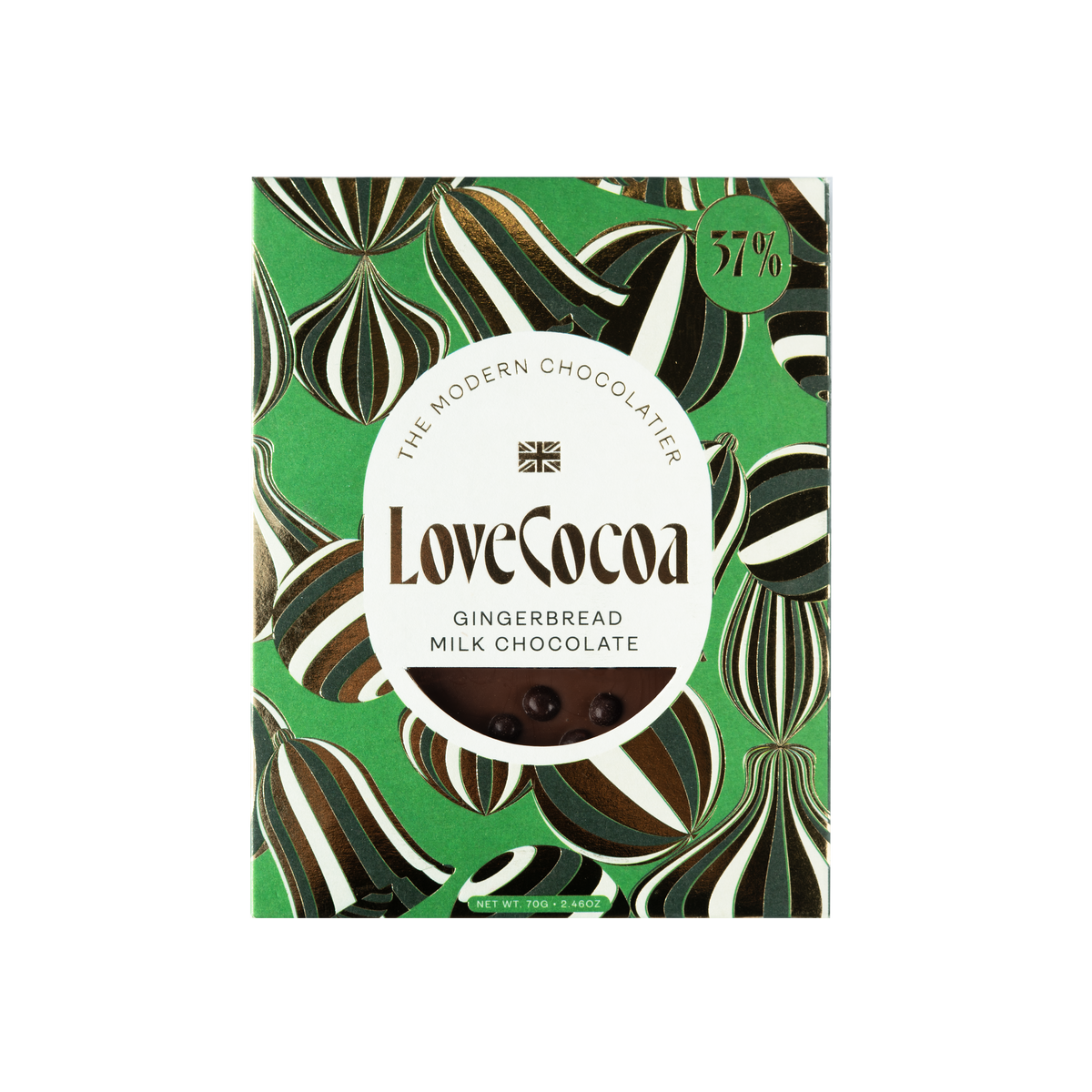Gingerbread Milk Chocolate Bar Love Cocoa