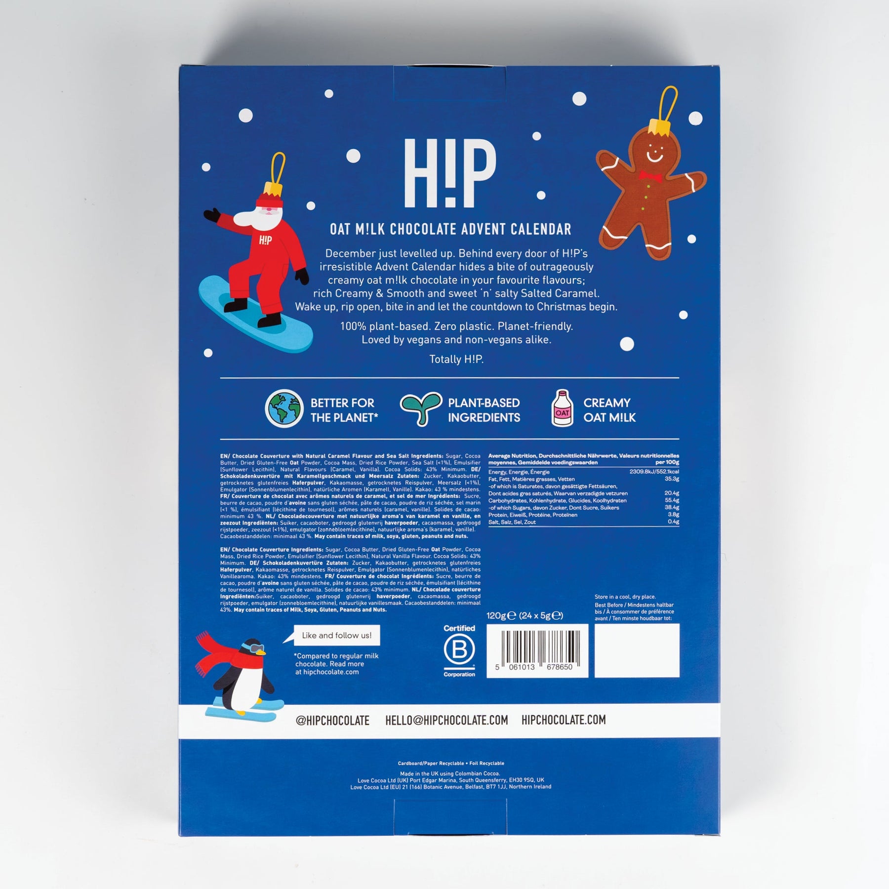 H!P Oat Milk Advent Calendar (Vegan) Love Cocoa