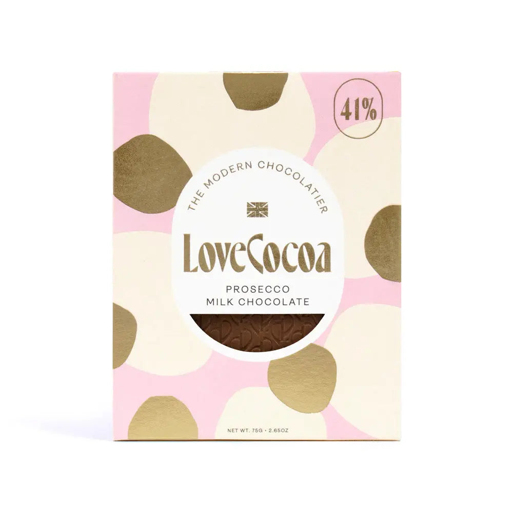 Prosecco Milk Chocolate Bar | Love Cocoa by James Cadbury