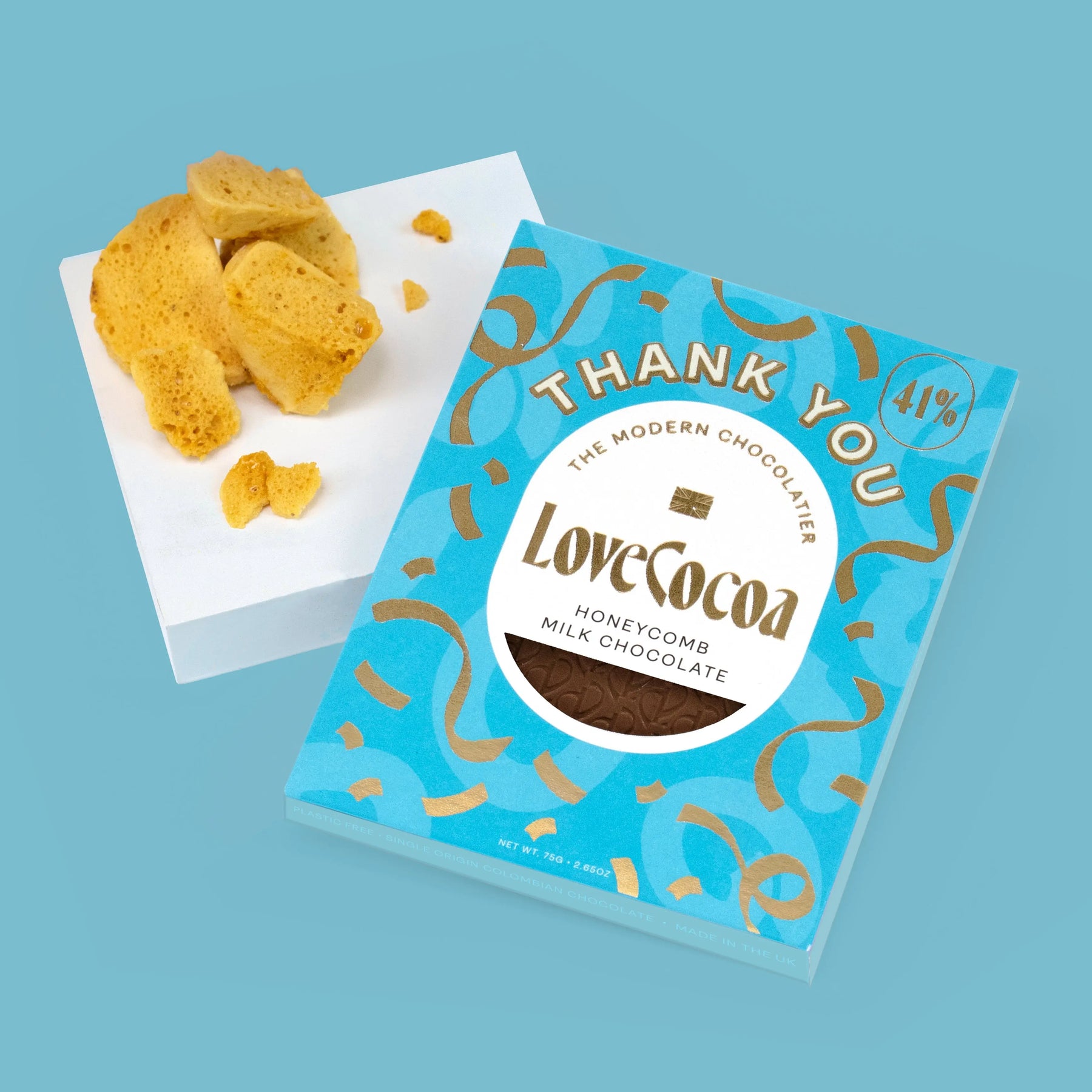 Thank You: Honeycomb Chocolate Bar - Love Cocoa