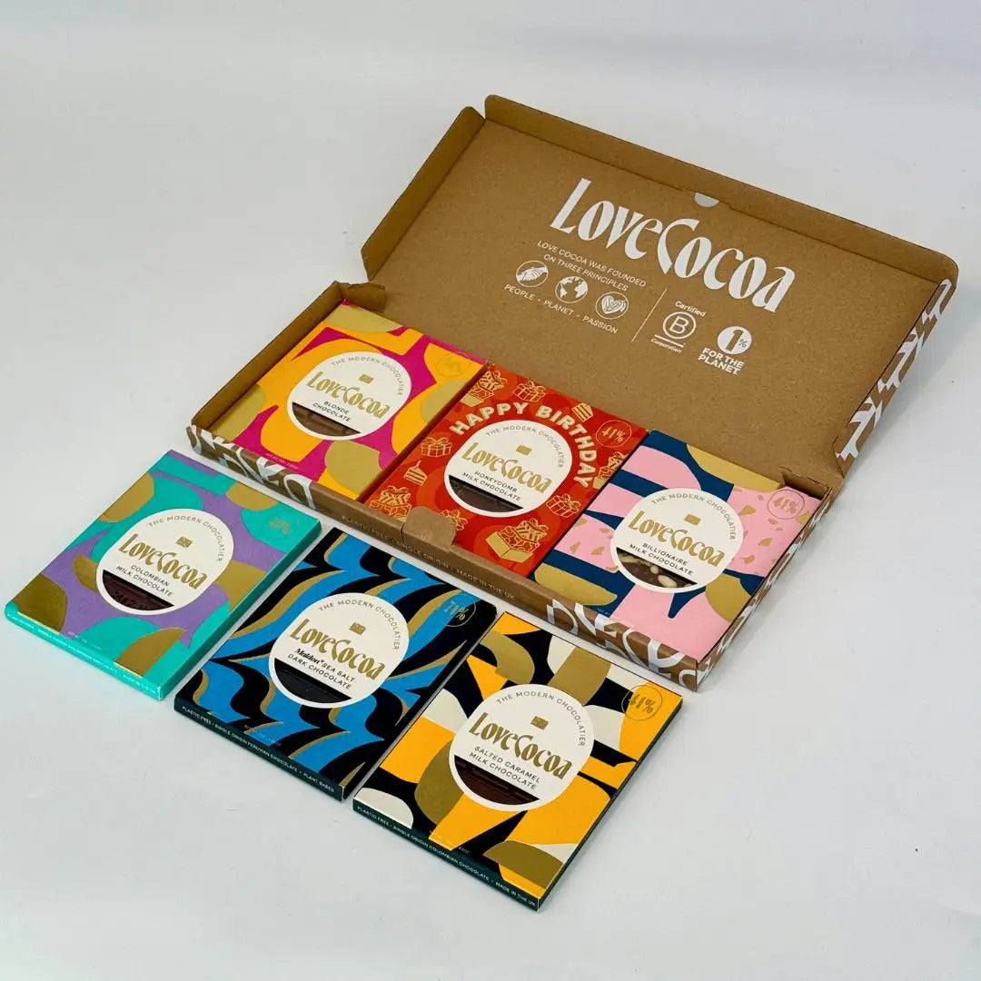 Birthday Celebration Letterbox Bundle - 6 bars Love Cocoa