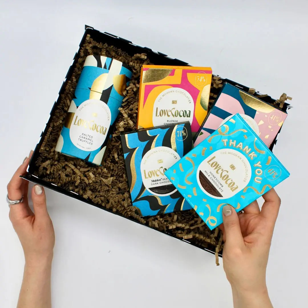 "Thank You" Luxury Chocolate Gift Box Love Cocoa Hamper
