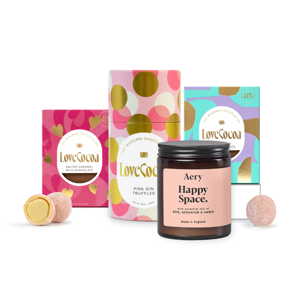 Aery Happy Space Candle & Chocolate Hamper