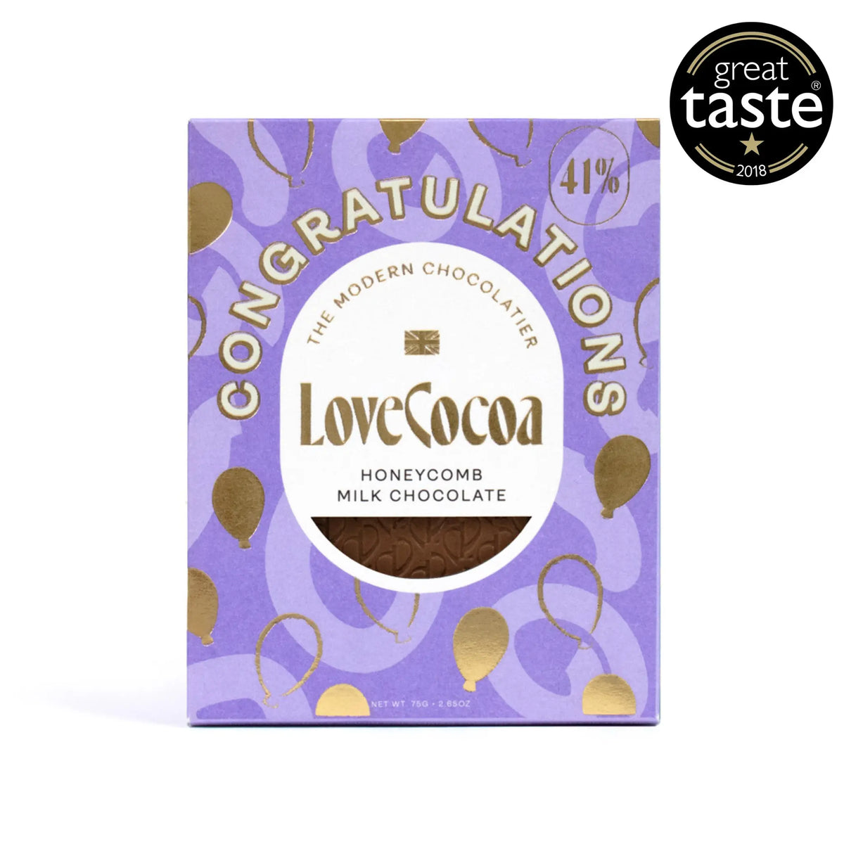 Congratulations: Honeycomb Chocolate Bar - Love Cocoa