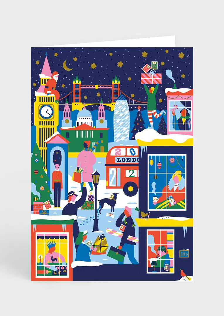 Greeting Card - London Christmas - Love Cocoa