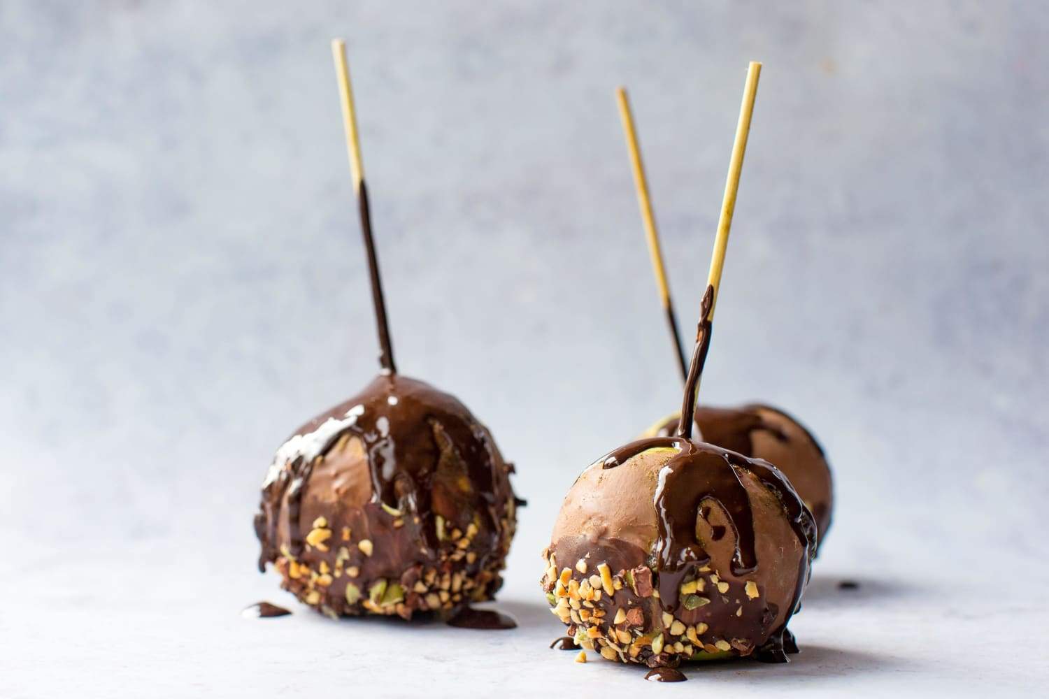Halloween Triple chocolate-crunch Dipped Apples | Love Cocoa Recipe