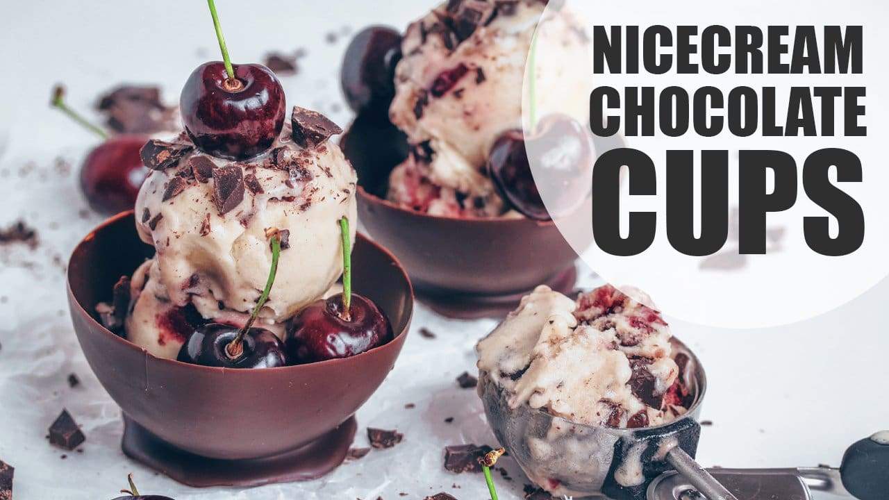 How To Make Chocolate Bowls with Ice Cream/Nice Cream Recipe (+vegan option!)