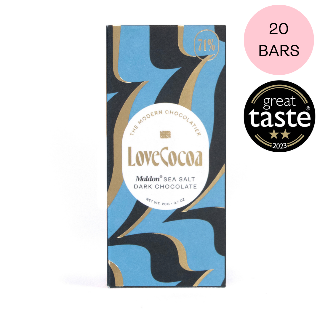 Mini Maldon Sea Salt 70% Dark Chocolate Bars (20 x 20g Bars)