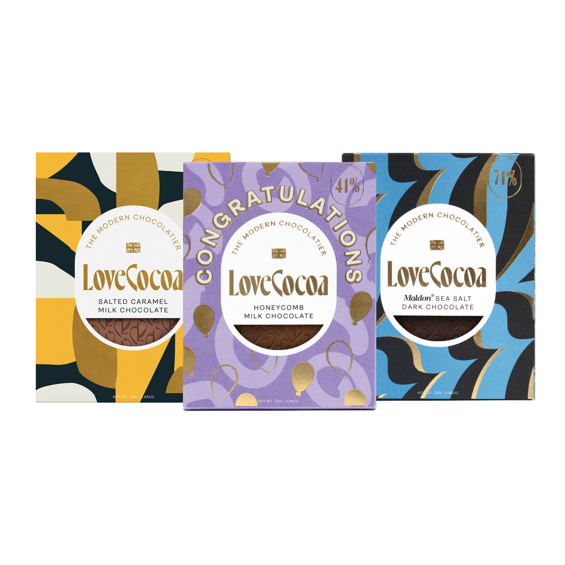 "Congratulations" Letterbox Trio Love Cocoa