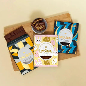 Easter 3 Bar letterbox Gift Pack Love Cocoa