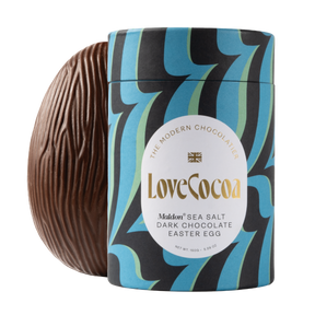 Maldon Sea Salt Dark Chocolate Easter Egg (Vegan) Love Cocoa