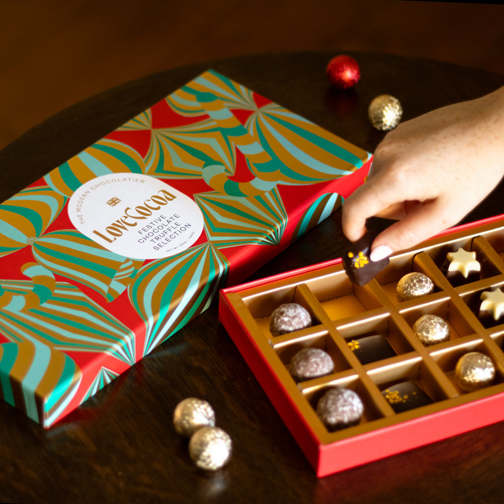 Christmas Chocolate Truffle Selection Box - Love Cocoa