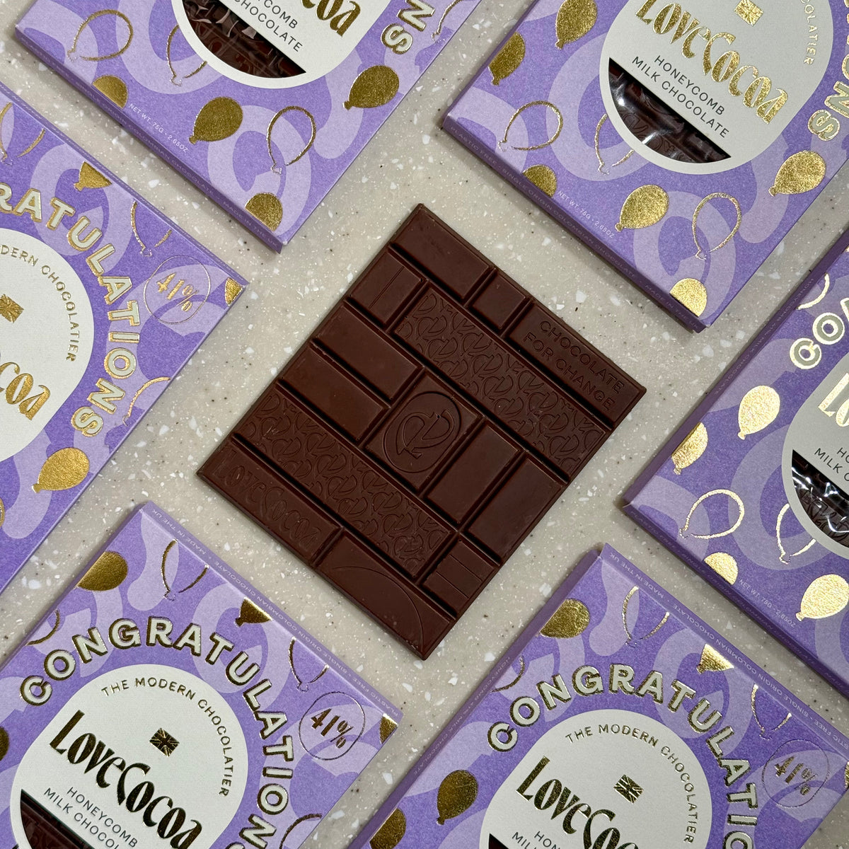 Congratulations: Honeycomb Chocolate Bar 41% Milk Chocolate Bar