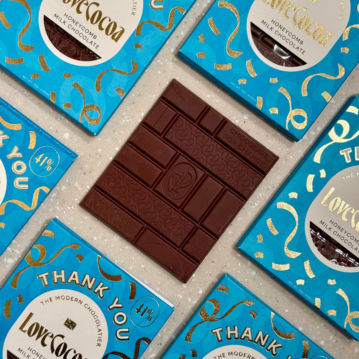 Thank You Honeycomb Chocolate Bar 41% Milk Chocolate Bar