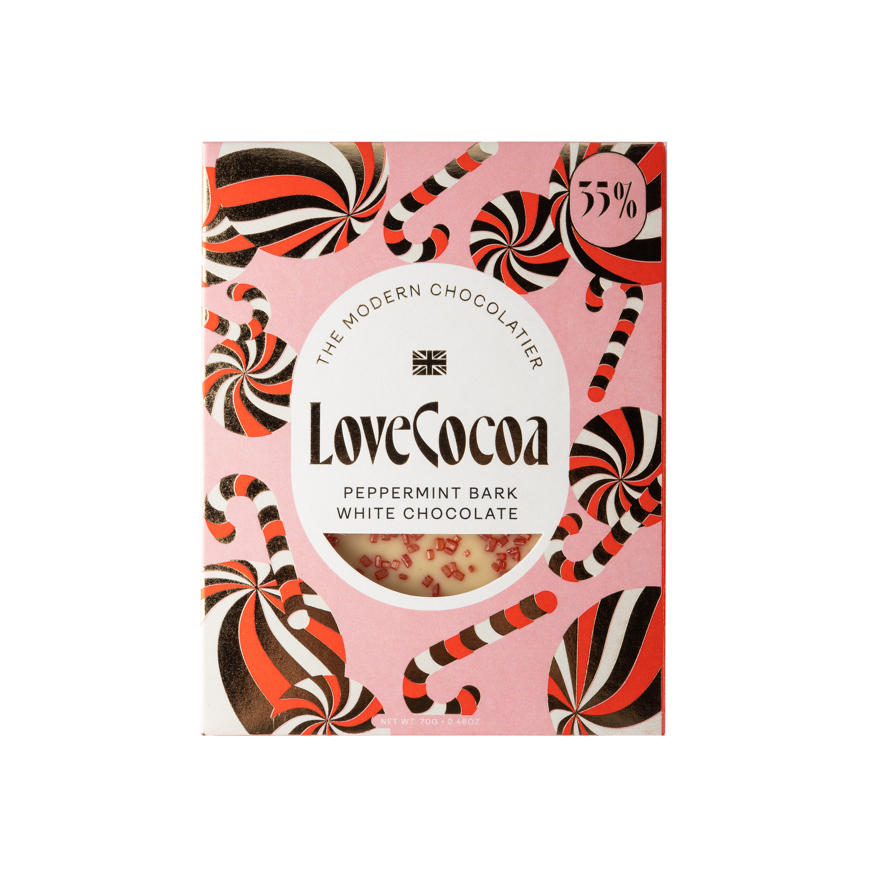 Peppermint Bark Chocolate Bar Love Cocoa