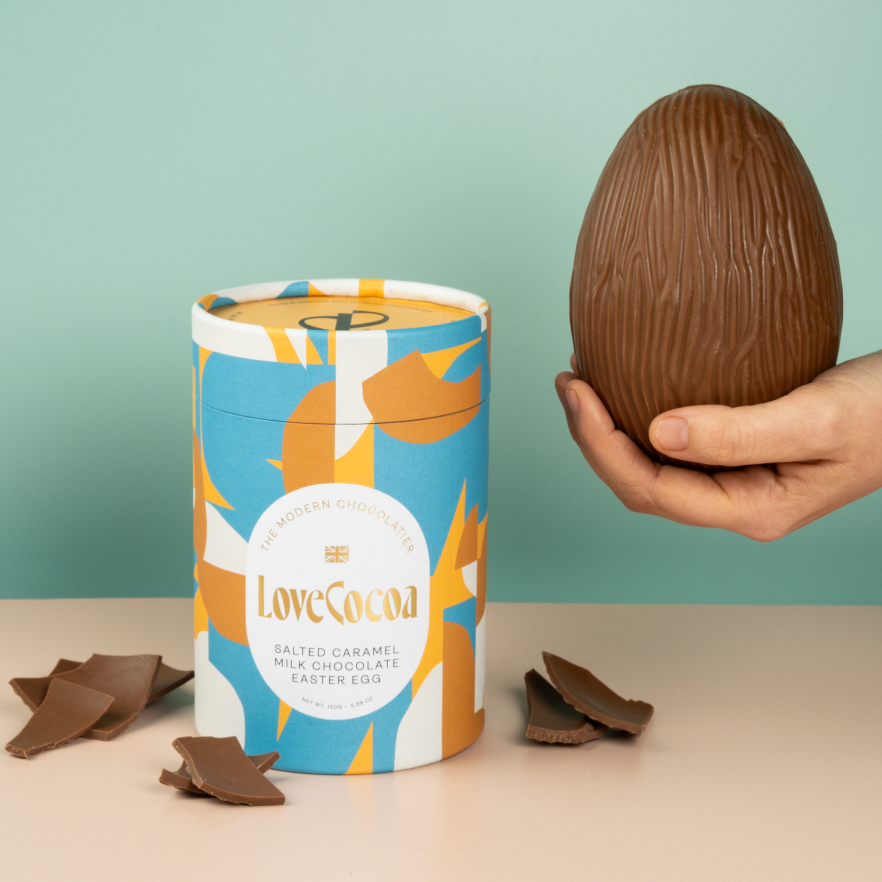 Salted Caramel Milk Chocolate Easter Egg Love Cocoa