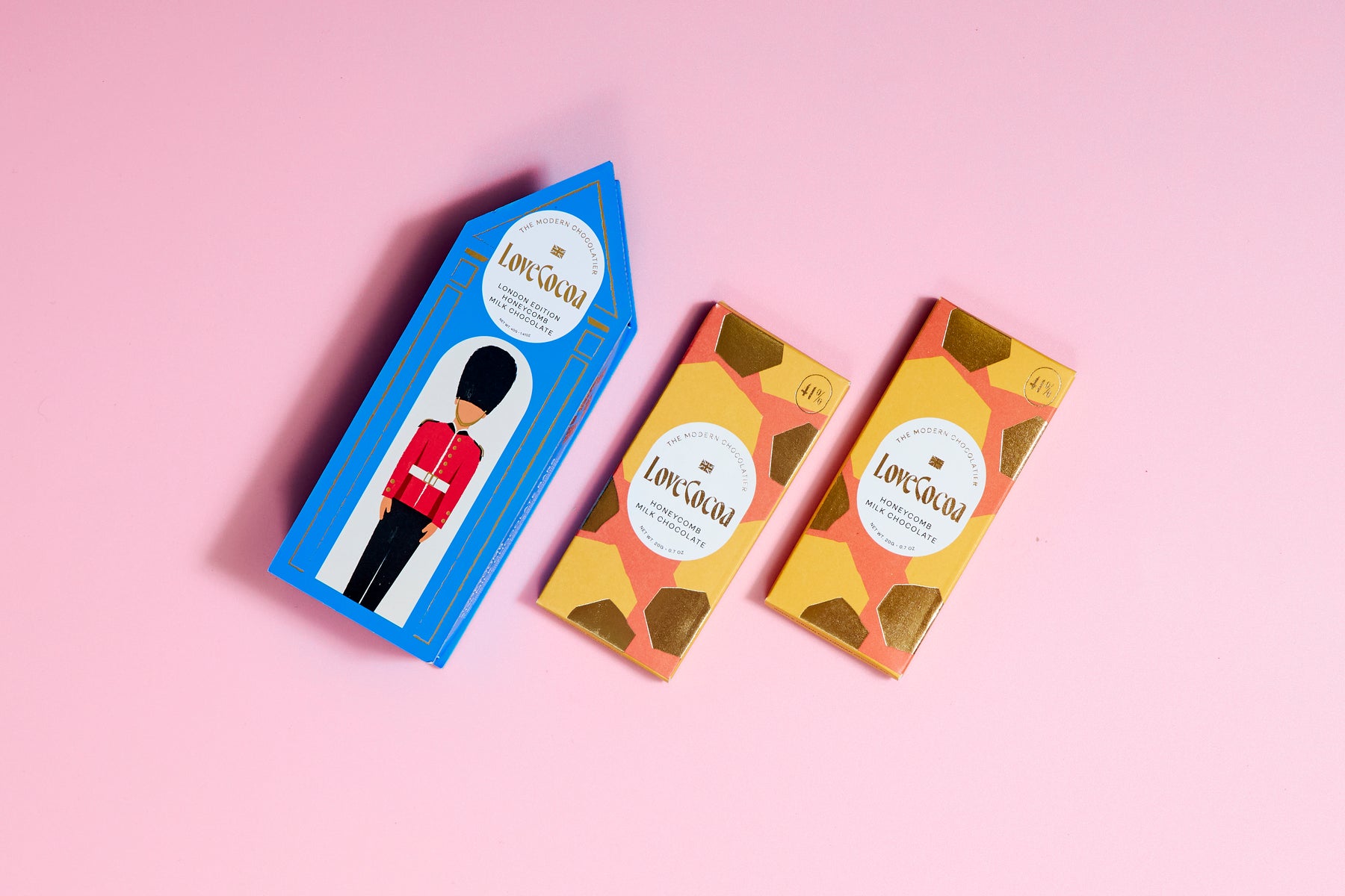 London Edition: Milk Chocolate Honeycomb London Guard Box - Love Cocoa