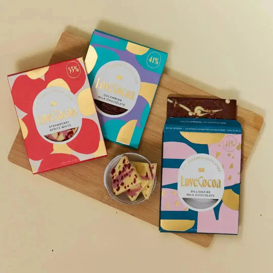 Easter 6 Bar letterbox Gift Pack Love Cocoa