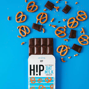 HiP Chocolate: Salty Pretzel Oat M!lk Chocolate Bar